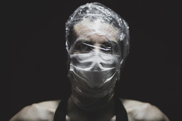 a girl wearing a coronavirus mask