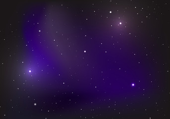Obraz na płótnie Canvas Night starry sky, blue shining space.