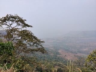 Obraz na płótnie Canvas View from a mountain cliff