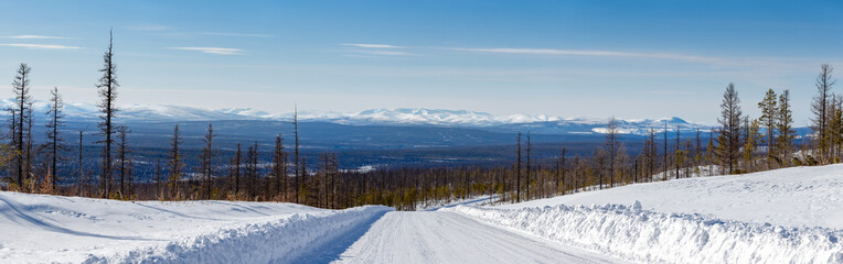 Winter landscape in South Yakutia, Russia