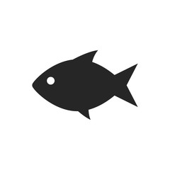 Fish icon vector isolate