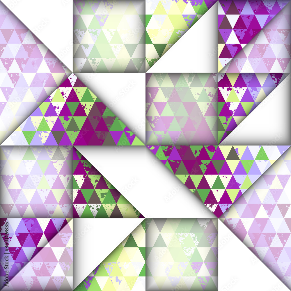 Aufkleber paper cut shapes design. seamless vector pattern.