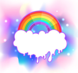 Rainbow with rays. Symbol of LGBT community. Gay Pride. Isolated vector illustration for t-shirts greeting cards, posters, patches, prints for clothes, emblems.