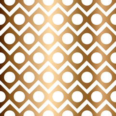 Abstract golden vector geometric seamless pattern with circles - 350111066