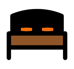 bed vector icon for app and web