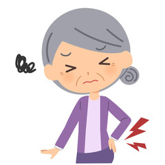 腰が痛む高齢者