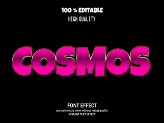 3D vector text, editable font