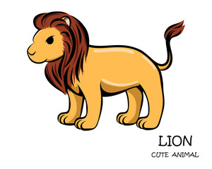 Color vector of cute lion eps 10.