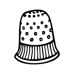 THIMBLE FOR NEEDLEWORK IN THE STYLE OF DOODLE