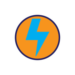 Power electric icon. Design template vector