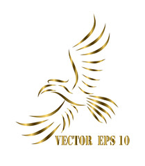 Logo of hornbill that is flying eps 10