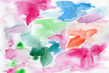 Colorful watercolor abstraction. Watercolor background for design.