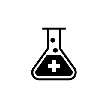 recommend clip art: Medical substance icon in black flat shape design isolated on white background, icon illustration, eps 10