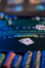 Casino Black Jack table