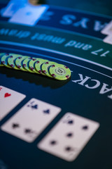Casino Black Jack table