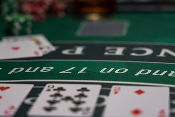 Casino Black Jack table