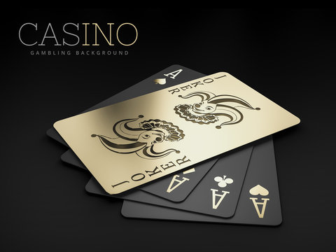 3d Rendering of Playing gard. Jocker. clipping path included