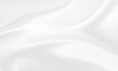 Smooth elegant white silk or satin luxury cloth texture as wedding background. Luxurious background design