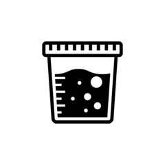 Naklejka premium Urine icon vector in black flat shape design isolated on white background, Vector icon eps 10