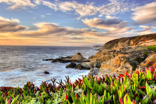 Sunset in Bodega Beach, Sonoma County, California. One of the famous beach of North California. Very exiciting and wonderful beach to enjoy with friends and family and you can enjoy amzing sunset too.