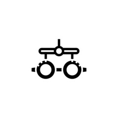 Optometrist icon vector black flat shape design style isolated on white background, Vector icon eps 10