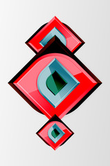 Glossy glass squares with round elements geometric composition. Abstract geometric background with 3d effect composition For Wallpaper, Banner, Background, Card, Book Illustration, landing page