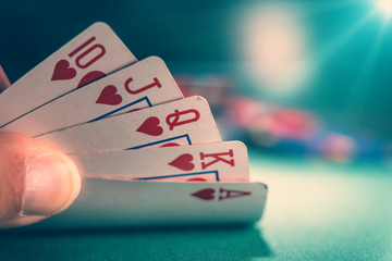 Poker game royal flush