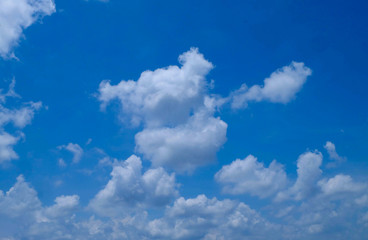 Naklejka na ściany i meble White cloud and Beautiful with blue sky background.