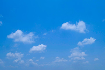 White cloud and Beautiful  with blue sky background.