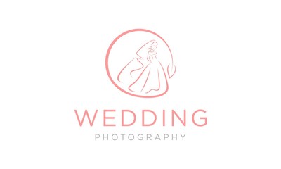 simple feminine wedding photography logo