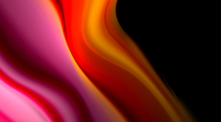 Liquid colors fluid gradients on black background