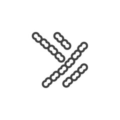 Enterococcal Infection line icon. linear style sign for mobile concept and web design. Enterococcus bacteria cells outline vector icon. Symbol, logo illustration. Vector graphics