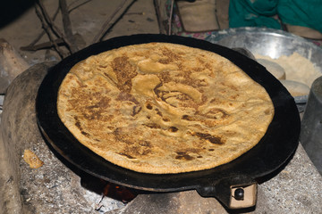 fresh wheat bread (chapati).