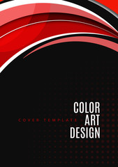 Colorful geometric background. Round smooth elements. Dynamic composition of figures. Modern bright creative design. Vector