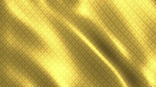 Thai silk with gold pattern for royal events and religious culture.