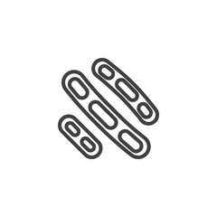 Obraz premium Klebsiella Pneumoniae Infection line icon. linear style sign for mobile concept and web design. Klebsiella Pneumoniae bacteria outline vector icon. Symbol, logo illustration. Vector graphics