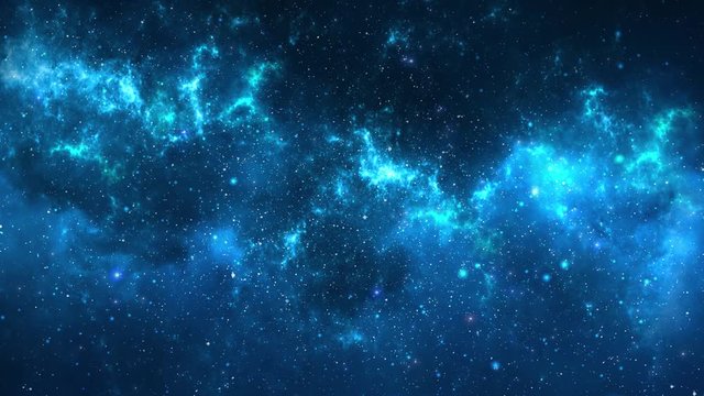 The vast blue universe is full of stars and the Milky Way. Used as a background in various graphic works.