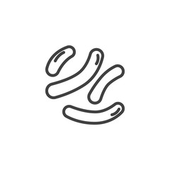 Stem cells bacteria line icon. linear style sign for mobile concept and web design. Stem bacteria outline vector icon. Symbol, logo illustration. Vector graphics