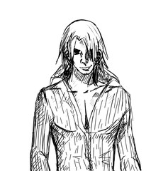 Beautiful men on white background. People lifestyle concept.