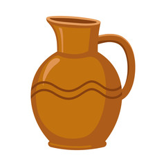 Vector design of jug and clay sign. Graphic of jug and ceramic vector icon for stock.