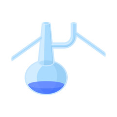 Isolated object of flask and beaker symbol. Graphic of flask and lab stock symbol for web.