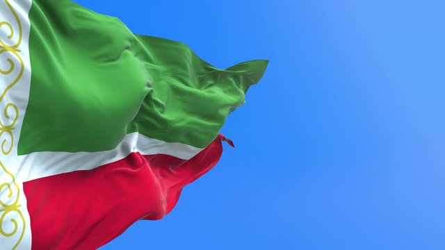 Chechen Republic flag - 3D realistic waving flag background