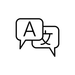 Translate Icon Design Vector Template