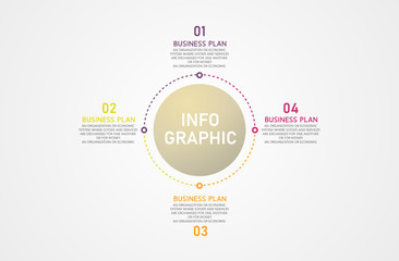 infographic can be used for process, presentations, layout, banner,info graph There are 4 steps or layers vector illustration.