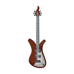Obraz na płótnie Canvas Electric guitar vector icon.Cartoon vector icon isolated on white background electric guitar.