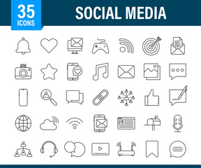 Set Social media icon. Telephone icon. Digital communication. Chat bubble. Vector stock illustration.