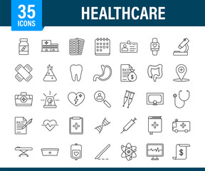 Infographic with healthcare icon for medical design. Medical insurance. Vector stock illustration.