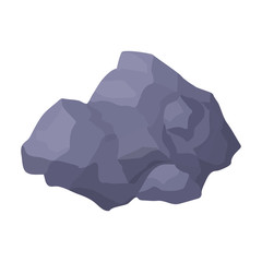 Stone vector icon.Cartoon vector icon isolated on white background stone.