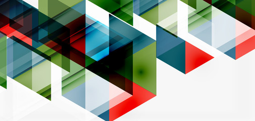 Fototapeta premium Geometric abstract background, mosaic triangle and hexagon shapes. Trendy abstract layout template for business or technology presentation, internet poster or web brochure cover, wallpaper