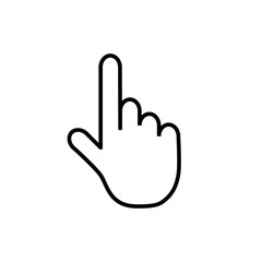 Hand Pointer Vector Icon Design Template